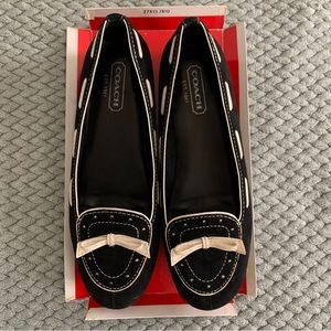 Coach Black & White Loafers